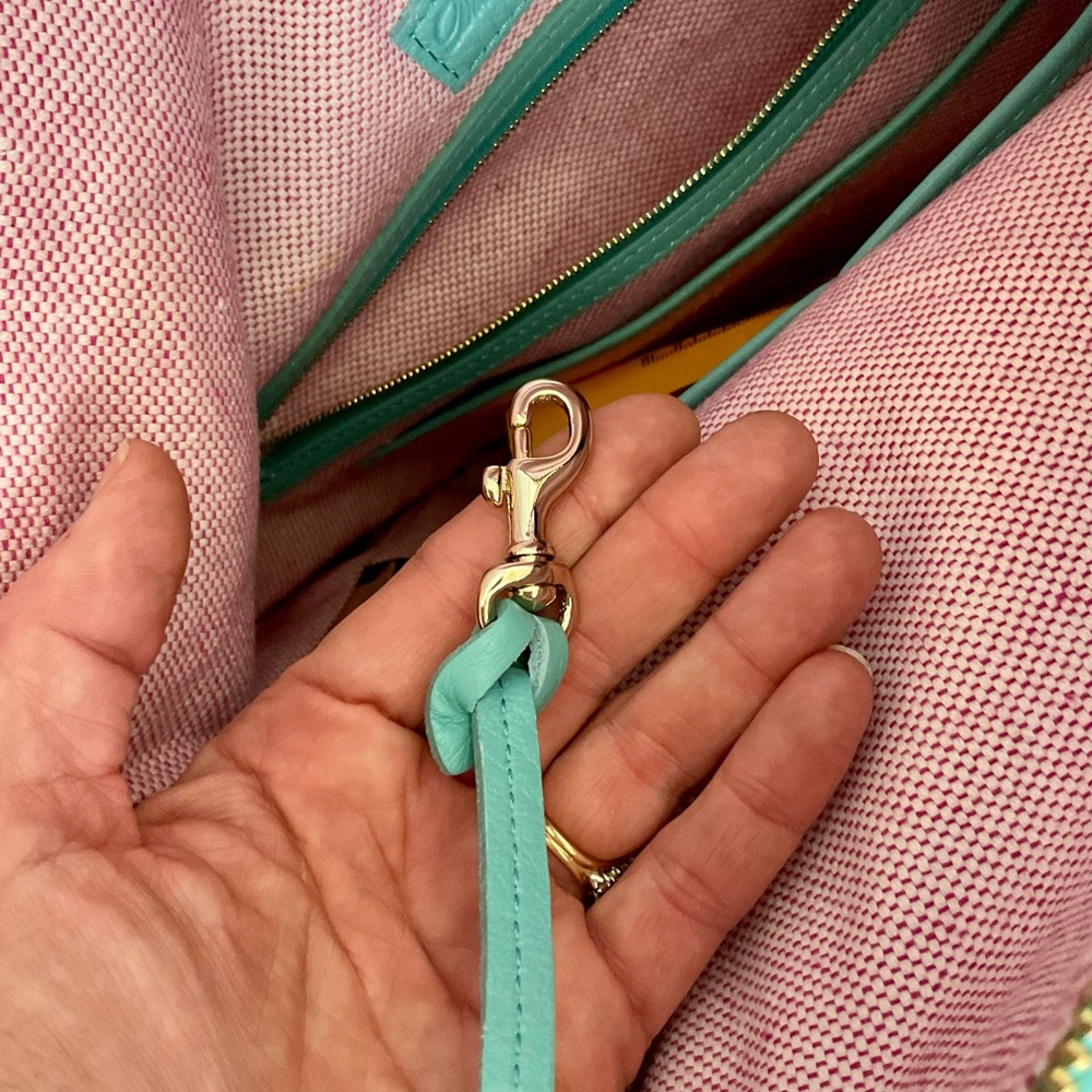 NWT DOONEY & BOURKE Aqua Dillen MD Zipper Pocket Slouch Bag. - Picture 14 of 16